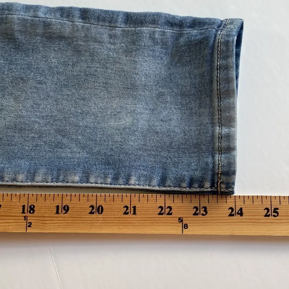 👖High Rise Sculpting Skinny Crop Distressed Jeans Size 9 - Picture 14 of 14